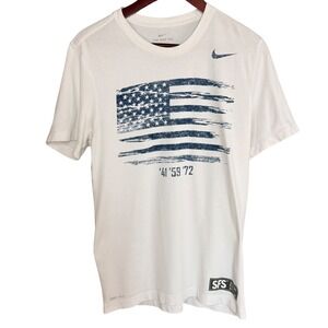 Nike SFS Special Field Systems Dri-FIT American Flag T Shirt Men's Small White